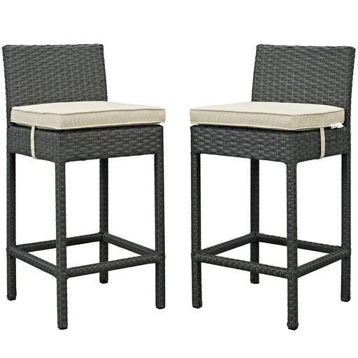 Sojourn 2 Piece Outdoor Patio Sunbrella® Pub Set 2195-CHC-BEI-SET