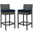 Sojourn 2 Piece Outdoor Patio Sunbrella® Pub Set 2195-CHC-NAV-SET