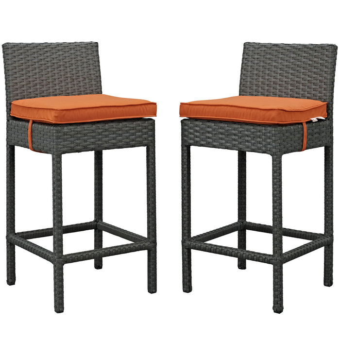 Sojourn 2 Piece Outdoor Patio Sunbrella® Pub Set 2195-CHC-TUS-SET