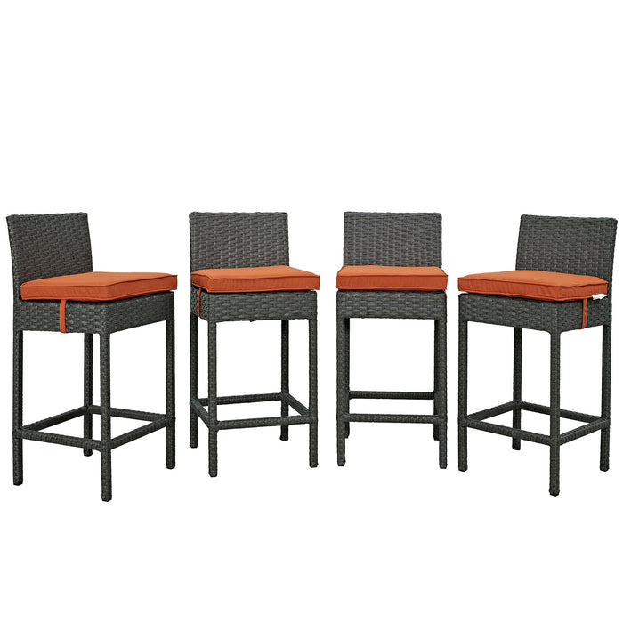 Sojourn 4 Piece Outdoor Patio Sunbrella® Pub Set 2196-CHC-TUS-SET