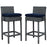 Summon 2 Piece Outdoor Patio Sunbrella® Pub Set 2197-GRY-NAV-SET