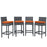 Summon Bar Stool Outdoor Patio Sunbrella® Set of 4 2198-GRY-TUS-SET