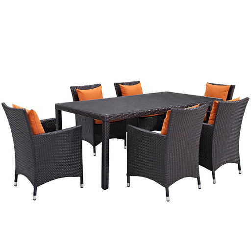 Convene 7 Piece Outdoor Patio Dining Set 2199-EXP-ORA-SET