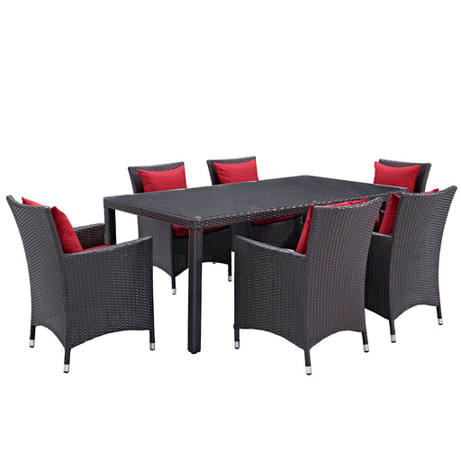 Convene 7 Piece Outdoor Patio Dining Set 2199-EXP-RED-SET