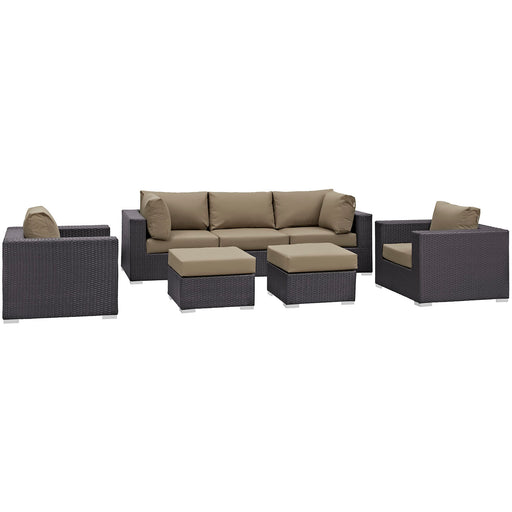 Convene 7 Piece Outdoor Patio Sectional Set 2200-EXP-MOC-SET