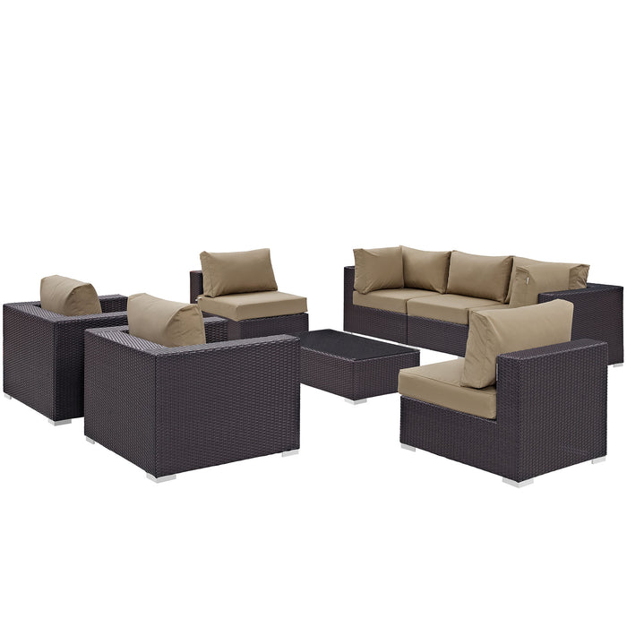 Convene 8 Piece Outdoor Patio Sectional Set 2203-EXP-MOC-SET