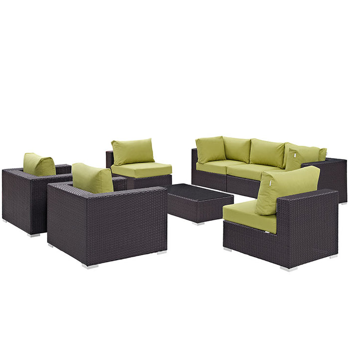 Convene 8 Piece Outdoor Patio Sectional Set 2203-EXP-PER-SET