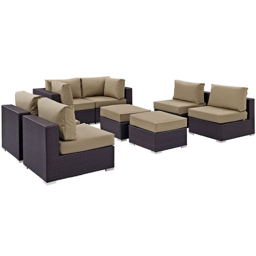 Convene 8 Piece Outdoor Patio Sectional Set 2204-EXP-MOC-SET