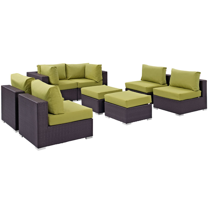 Convene 8 Piece Outdoor Patio Sectional Set 2204-EXP-PESET