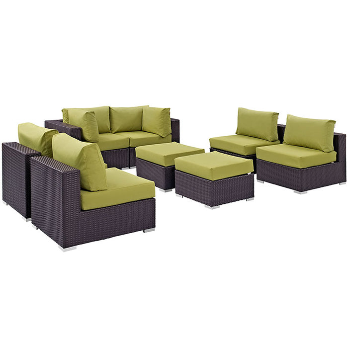 Convene 8 Piece Outdoor Patio Sectional Set 2204-EXP-PER-SET