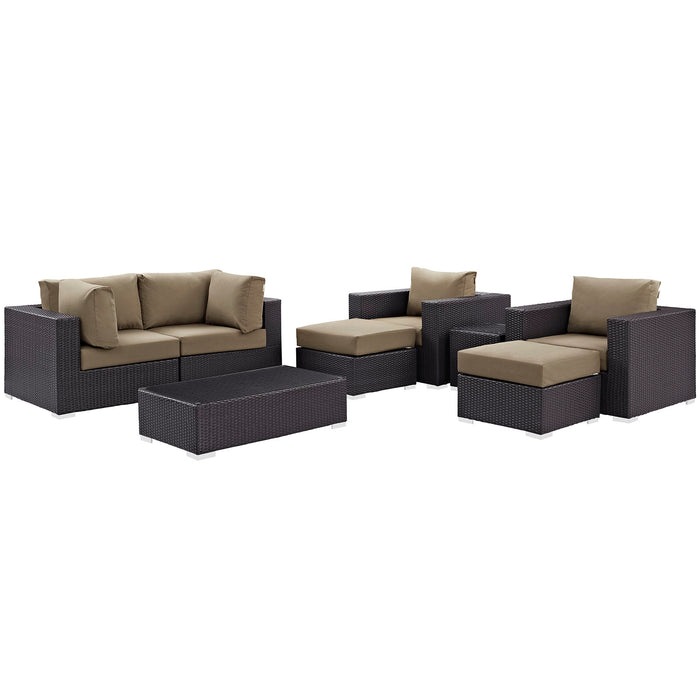 Convene 8 Piece Outdoor Patio Sectional Set 2206-EXP-MOC-SET