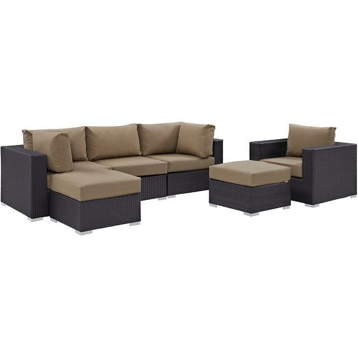 Convene 6 Piece Outdoor Patio Sectional Set 2207-EXP-MOC-SET