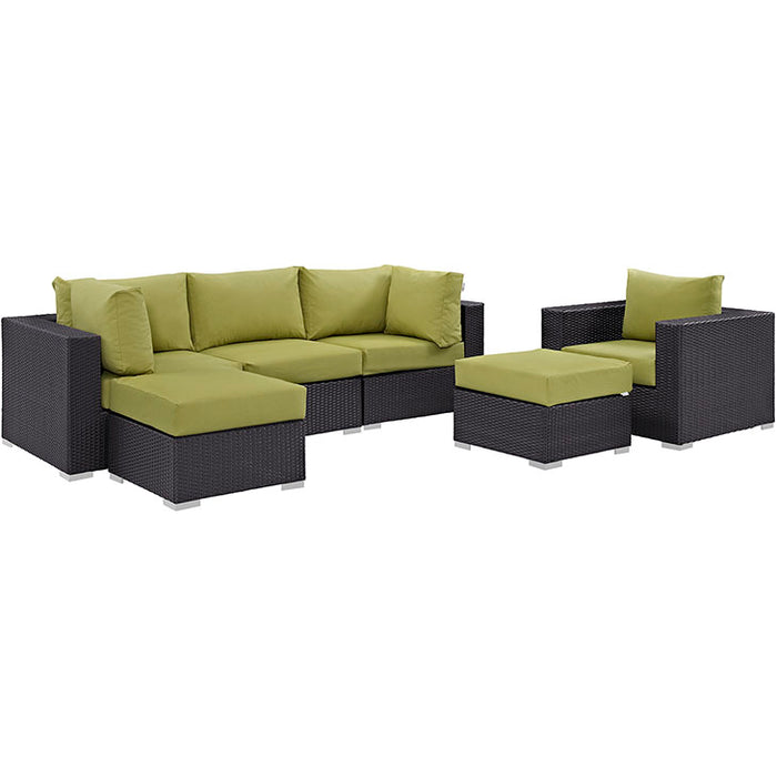 Convene 6 Piece Outdoor Patio Sectional Set 2207-EXP-PER-SET