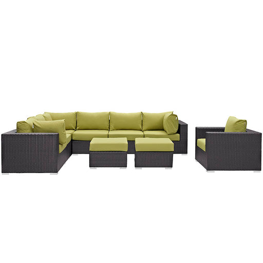 Convene 9 Piece Outdoor Patio Sectional Set 2208-EXP-PER-SET