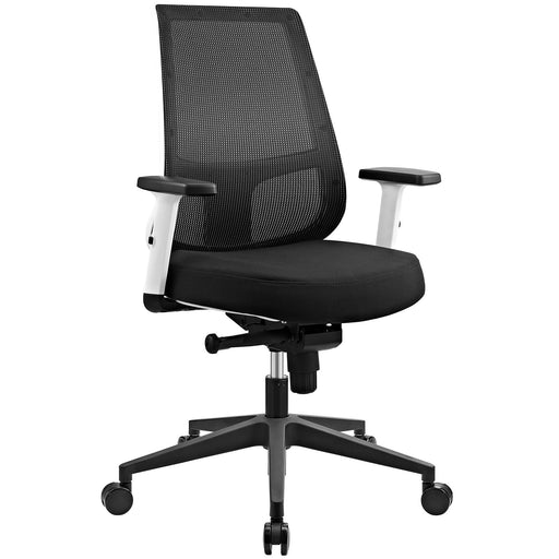 Pump White Frame Fabric Office Chair 2216-BLK