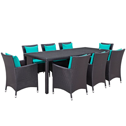 Convene 9 Piece Outdoor Patio Dining Set 2217-EXP-TRQ-SET