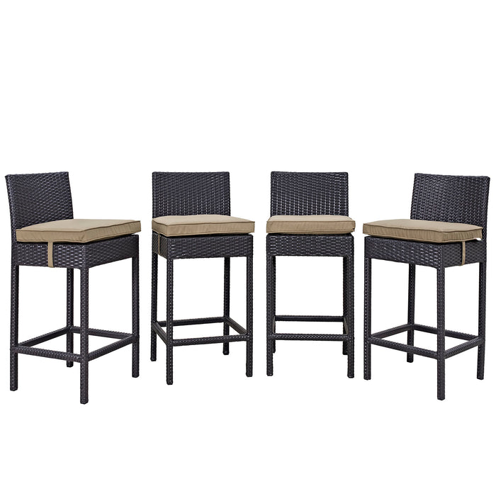 Convene 4 Piece Outdoor Patio Pub Set 2218-EXP-MOC-SET