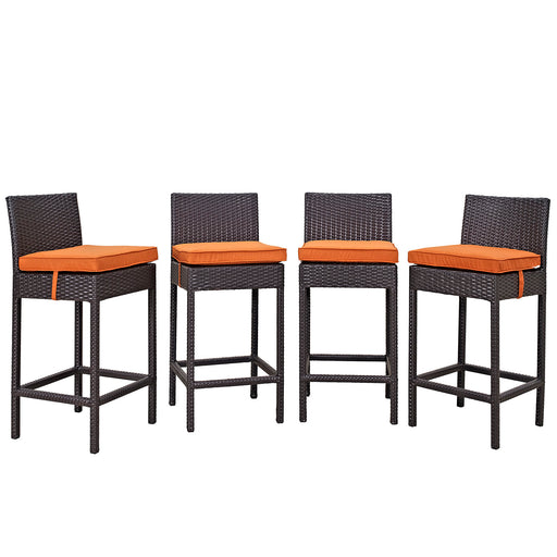 Convene 4 Piece Outdoor Patio Pub Set 2218-EXP-ORA-SET