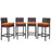 Convene 4 Piece Outdoor Patio Pub Set 2218-EXP-ORA-SET