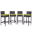 Convene 4 Piece Outdoor Patio Pub Set 2218-EXP-PESET