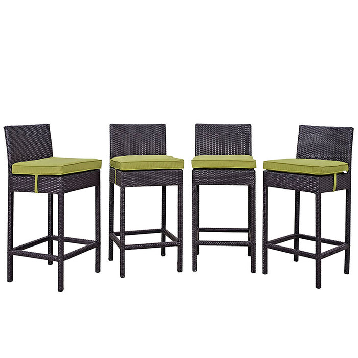 Convene 4 Piece Outdoor Patio Pub Set 2218-EXP-PER-SET