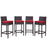 Convene 4 Piece Outdoor Patio Pub Set 2218-EXP-RED-SET