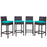 Convene 4 Piece Outdoor Patio Pub Set 2218-EXP-TRQ-SET