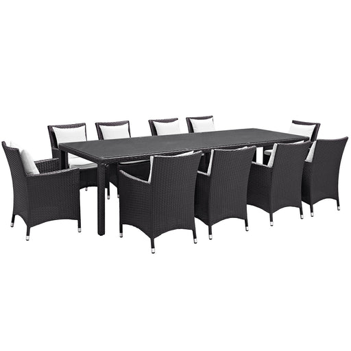 Convene 11 Piece Outdoor Patio Dining Set 2219-EXP-WHI-SET