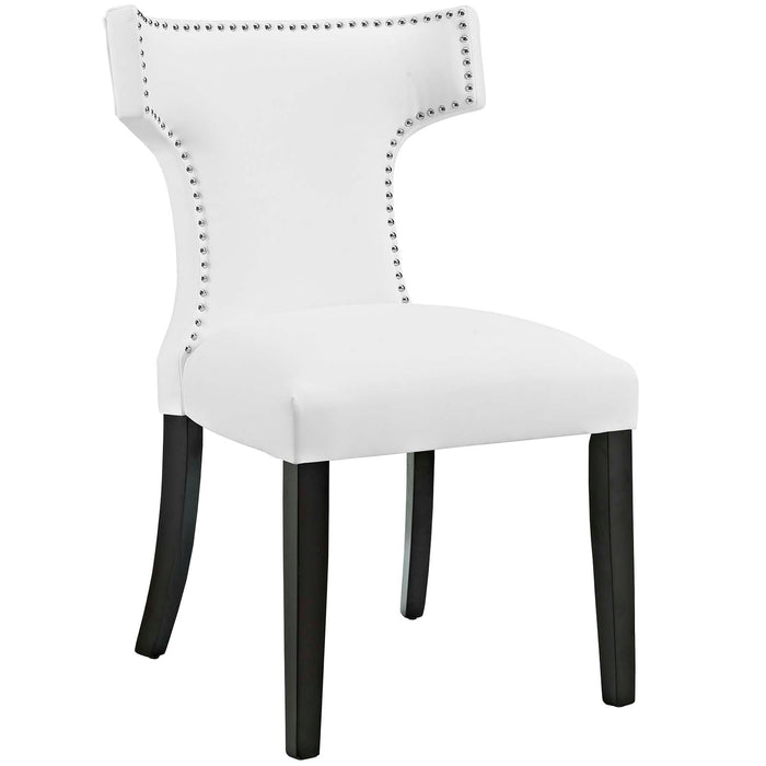 Curve Vinyl Dining Chair 2220-WHI