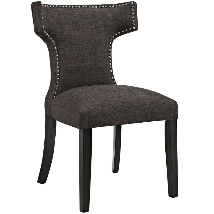 Curve Fabric Dining Chair 2221-BRN