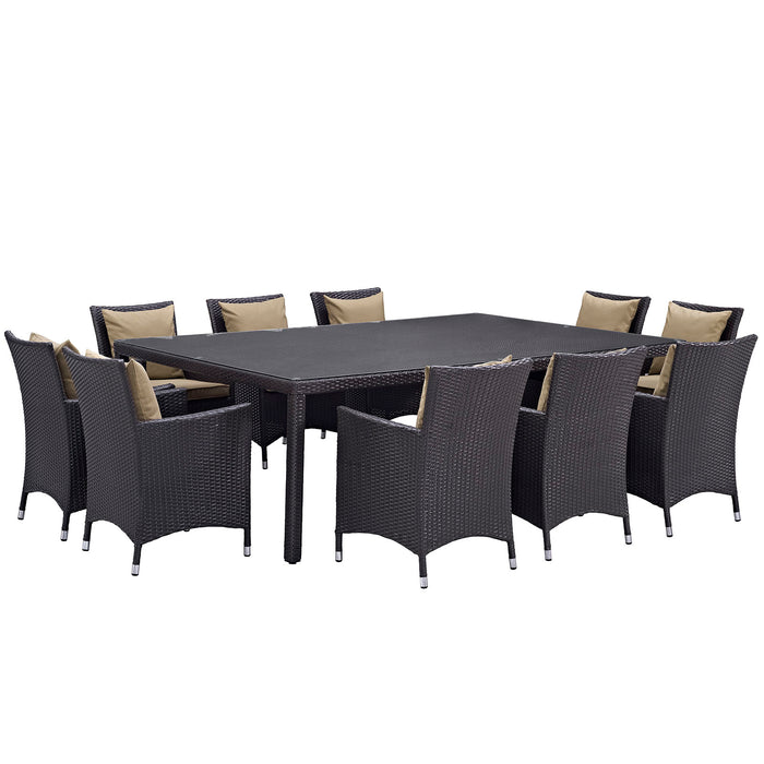 Convene 11 Piece Outdoor Patio Dining Set 2240-EXP-MOC-SET