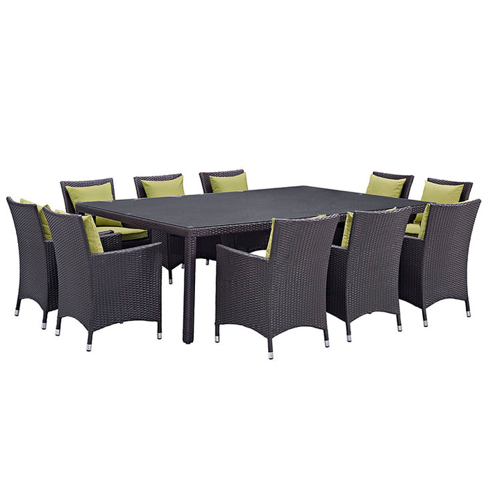 Convene 11 Piece Outdoor Patio Dining Set 2240-EXP-PER-SET