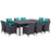 Convene 11 Piece Outdoor Patio Dining Set 2240-EXP-TRQ-SET