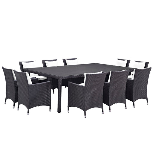 Convene 11 Piece Outdoor Patio Dining Set 2240-EXP-WHI-SET