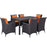 Convene 7 Piece Outdoor Patio Dining Set 2241-EXP-ORA-SET