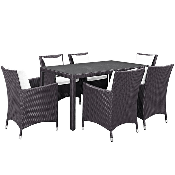 Convene 7 Piece Outdoor Patio Dining Set 2241-EXP-WHI-SET