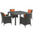 Sojourn 5 Piece Outdoor Patio Sunbrella® Dining Set 2244-CHC-TUS-SET