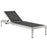 Shore Outdoor Patio Aluminum Mesh Chaise 2249-SLV-BLK