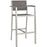 Shore Outdoor Patio Aluminum Bar Stool 2254-SLV-GRY