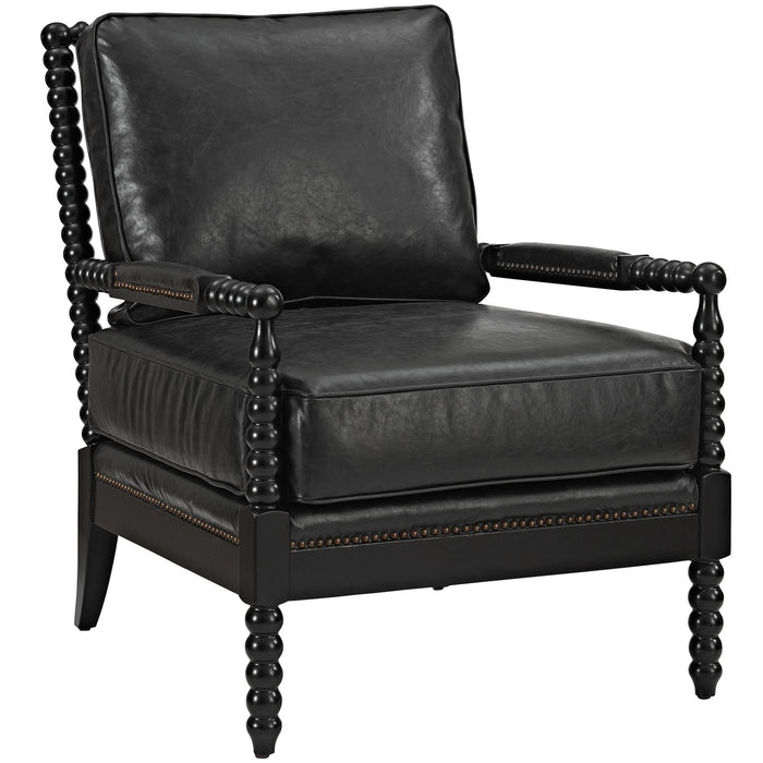 Revel Upholstered Vinyl Armchair 2304-BLK