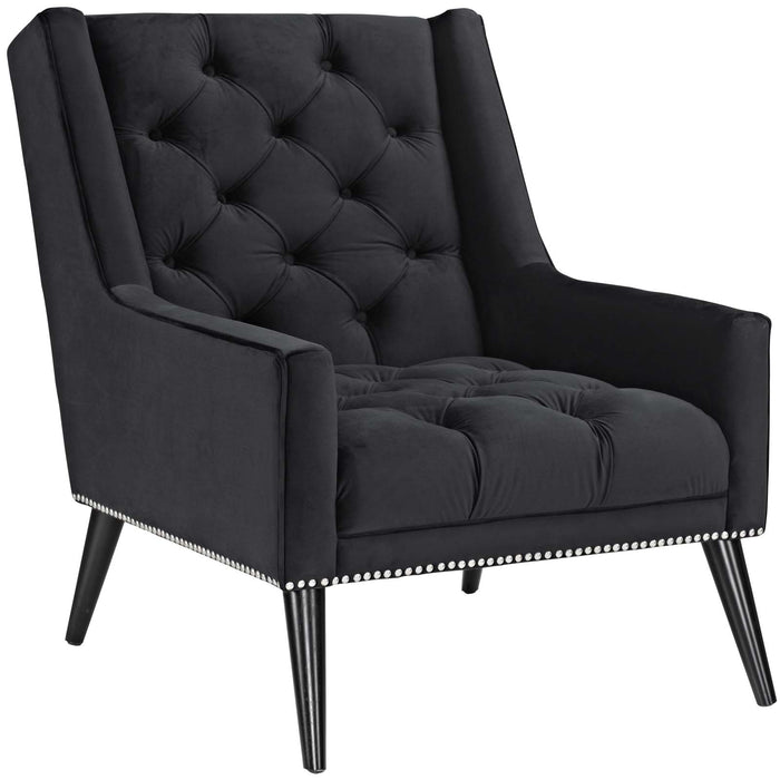 Peruse Velvet Armchair 2306-BLK