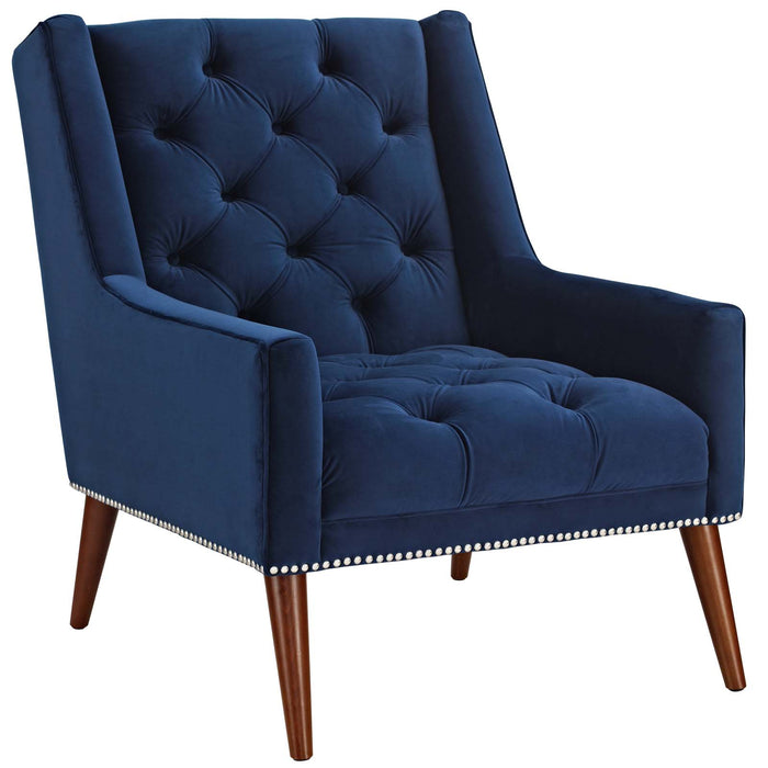 Peruse Velvet Armchair 2306-NAV