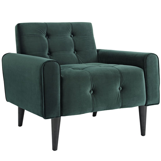 Delve Velvet Armchair 2326-GRN