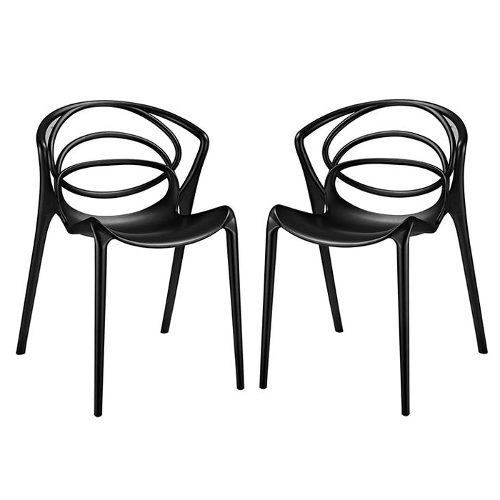 Locus Dining Set Set of 2 2335-BLK-SET