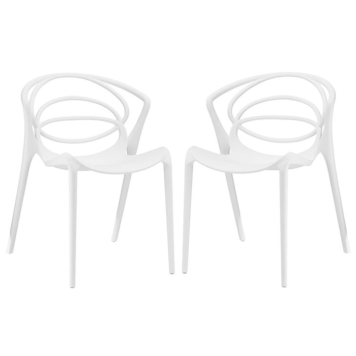 Locus Dining Set Set of 2 2335-WHI-SET