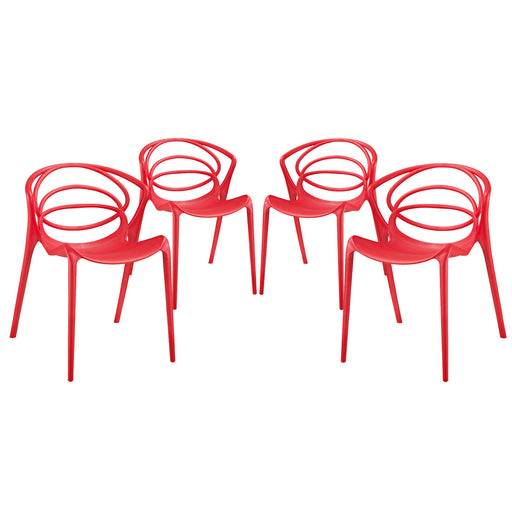 Locus Dining Set Set of 4 2336-RED-SET