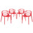 Locus Dining Set Set of 4 2336-RED-SET