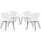 Swerve Dining Set Set of 4 2344-WHI-SET