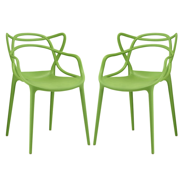 Entangled Dining Set Set of 2 2347-GRN-SET