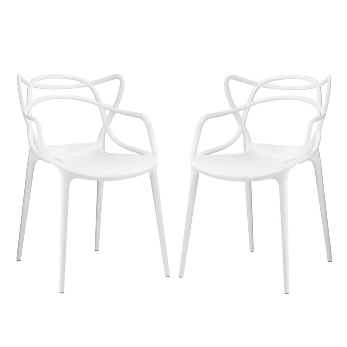 Entangled Dining Set Set of 2 2347-WHI-SET